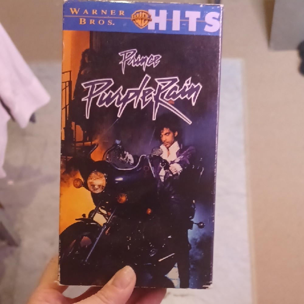 Warner Bros. Purple Rain VHS with Blue and Orange